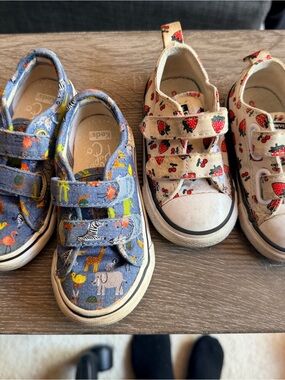 Kids Keds Blue Animal & Converse Strawberries Sneakers